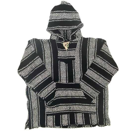 Black & White Baja Pullover Hoodie