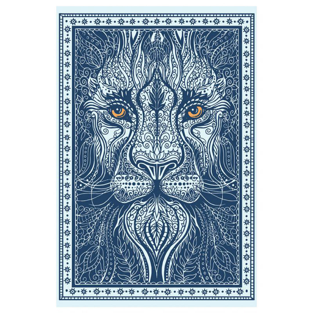 Blue Lion 3D Tapestry