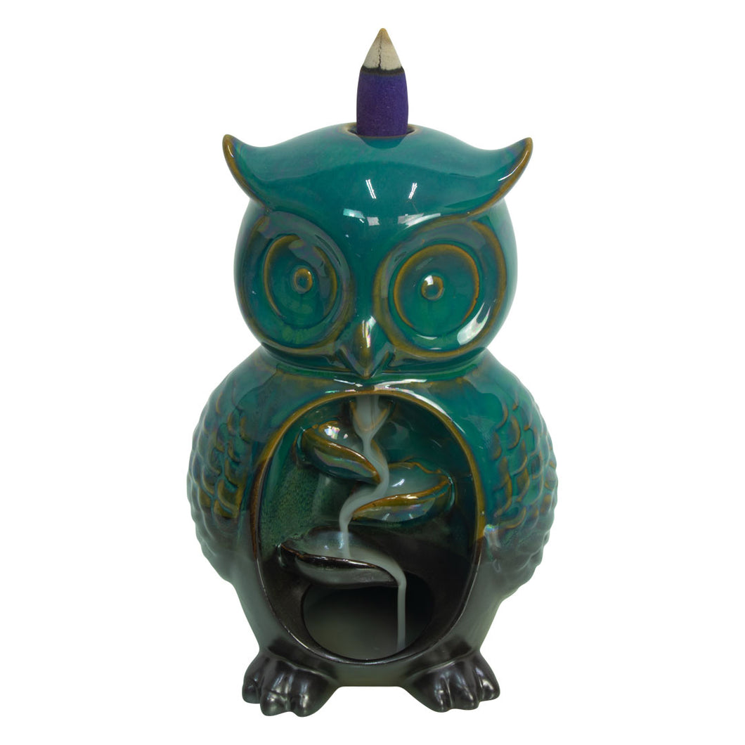 Ceramic Owl Backflow Incense Burner