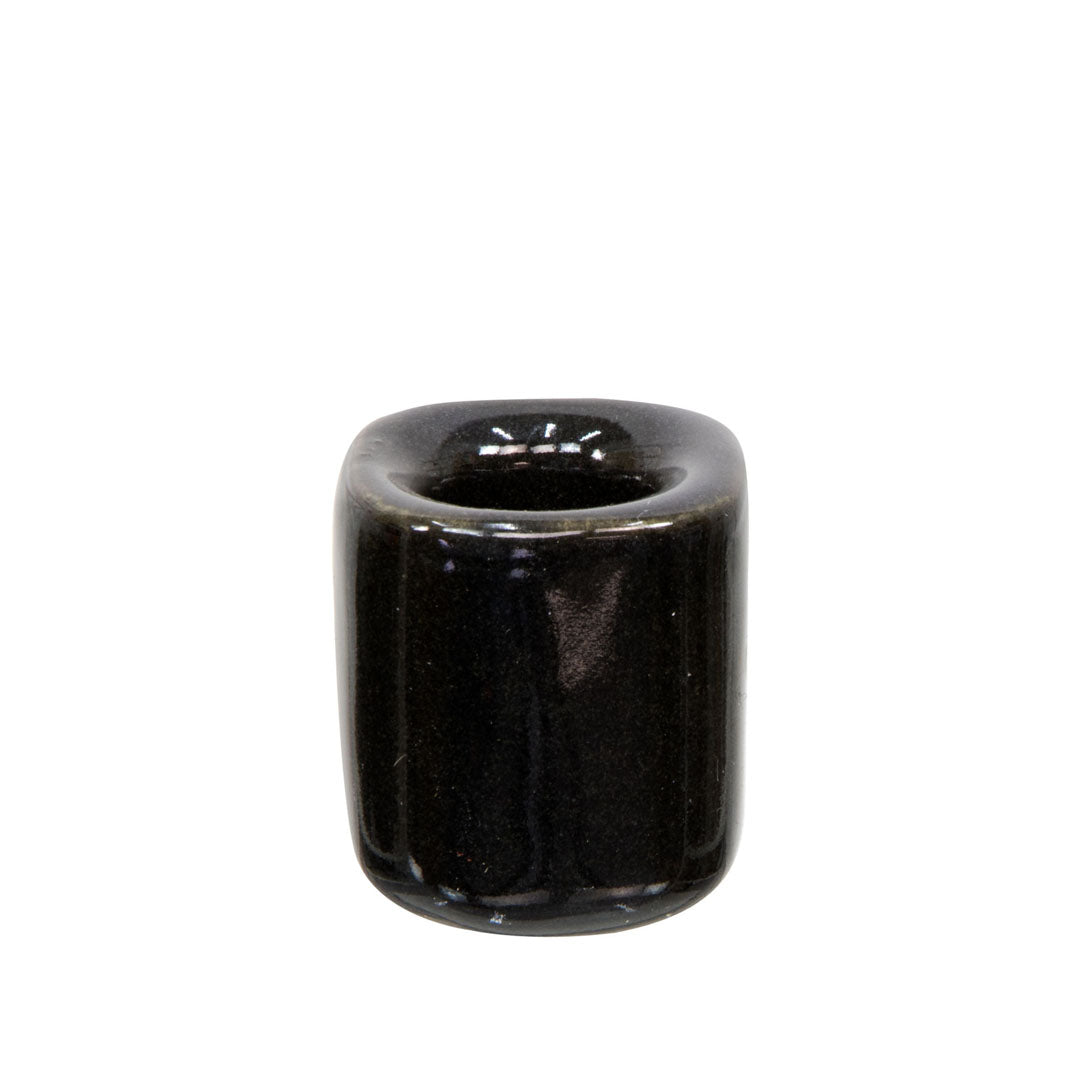 Ceramic Ritual Candle Holder - Black