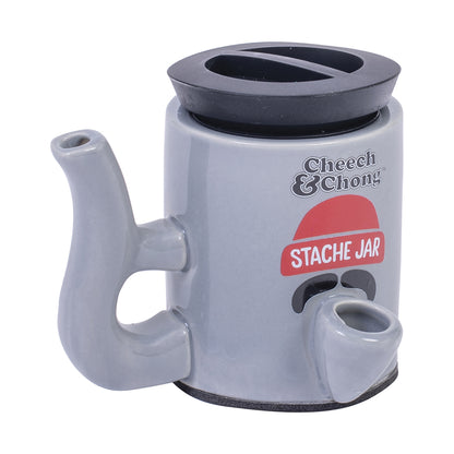 Cheech & Chong Stash Jar Pipe - Gray