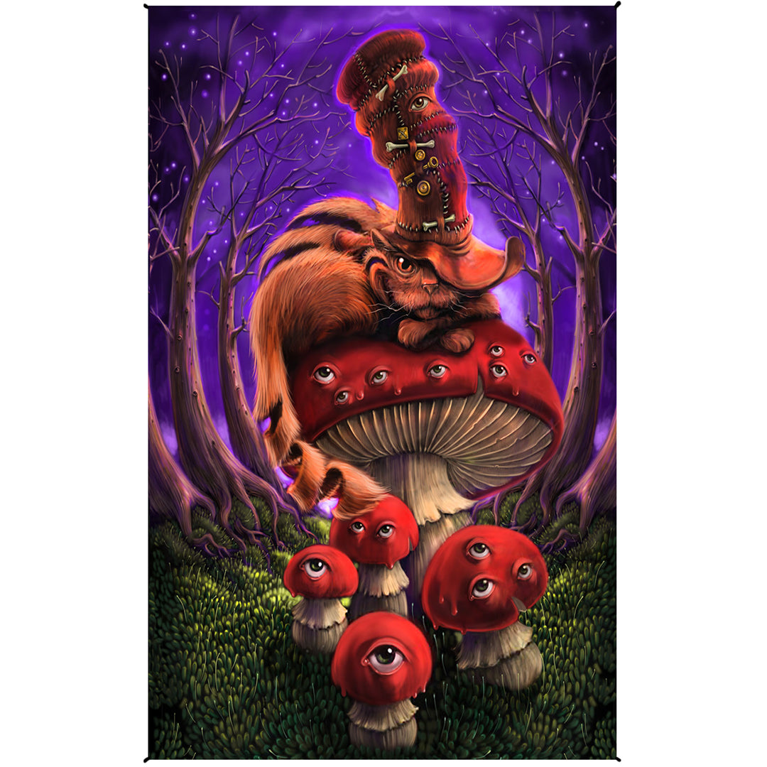 *Cheshire Cat Mushroom Mini Tapestry