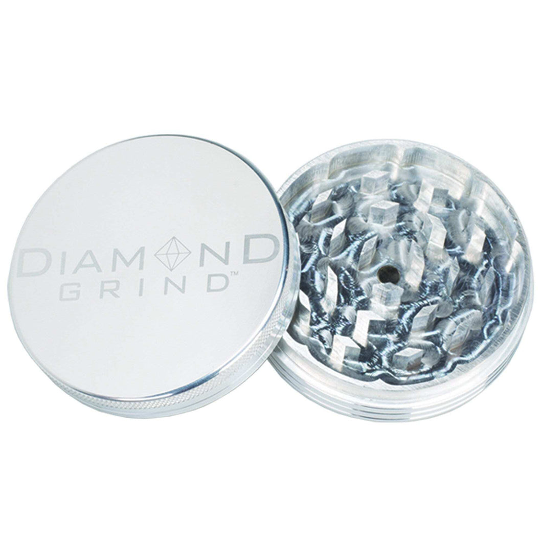 Diamond Grind 40mm 2pc Silver Grinder