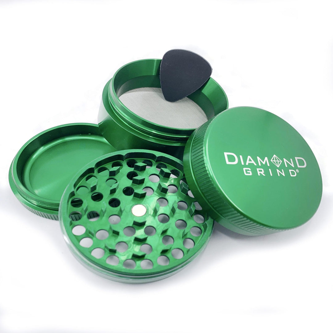 Diamond Grind 40mm 4pc Annodized Grinder - Green