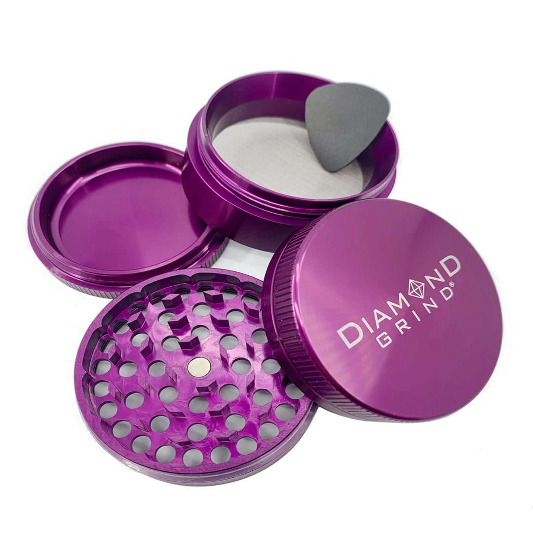 Diamond Grind 40mm 4pc Annodized Grinder - Light Purple