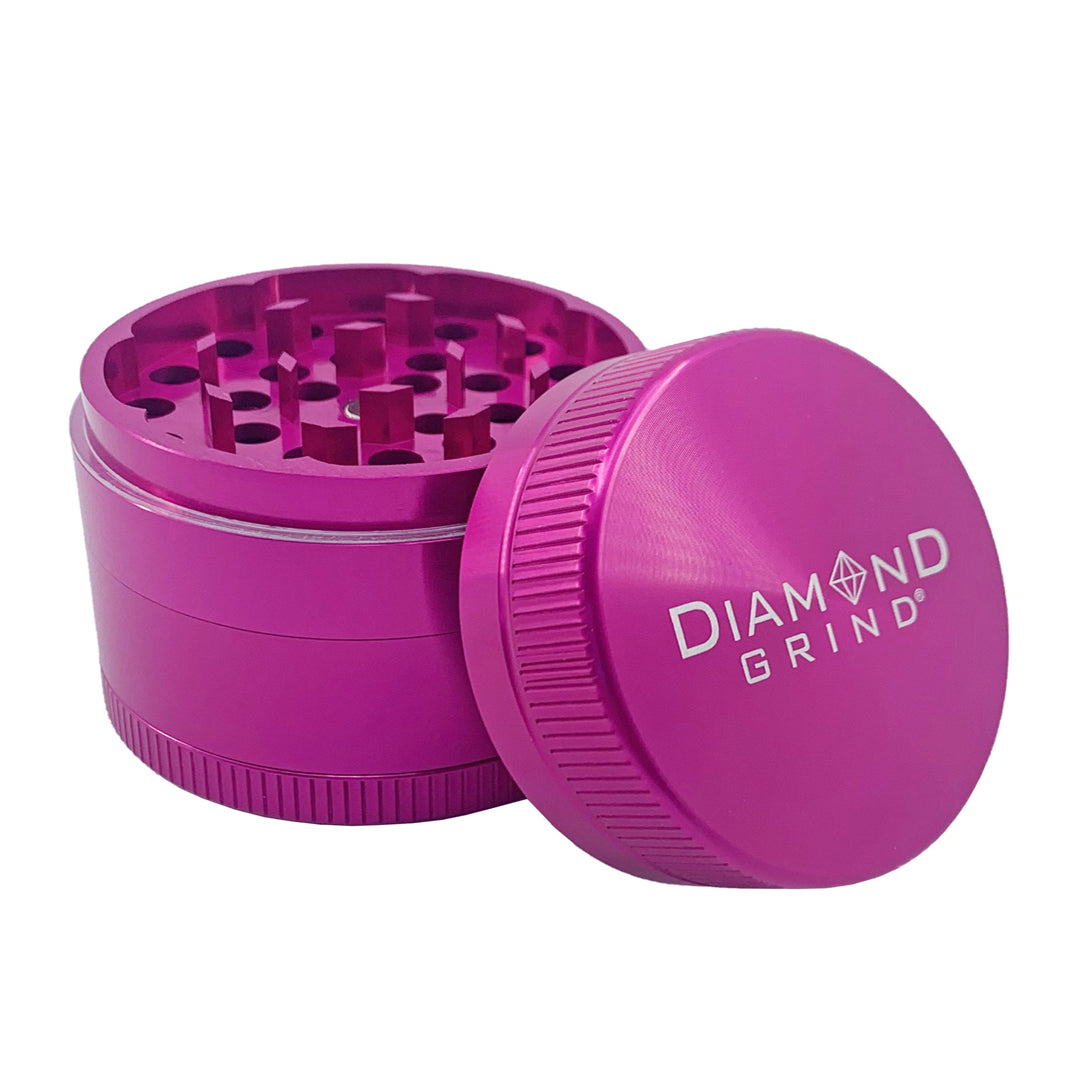 Diamond Grind 40mm 4pc Annodized Grinder - Pink