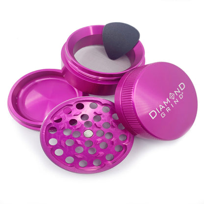 Diamond Grind 40mm 4pc Annodized Grinder - Pink