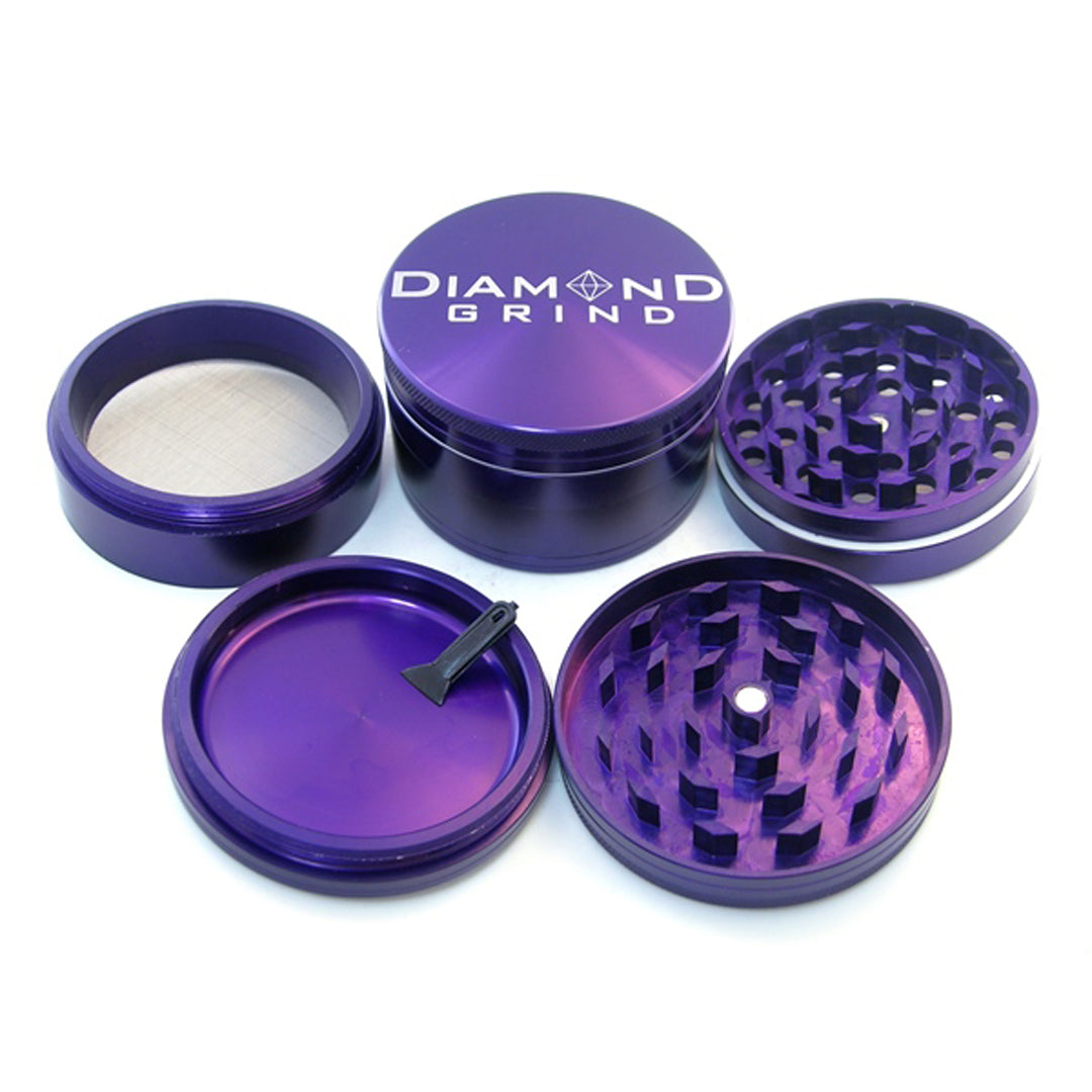 Diamond Grind 40mm 4pc Annodized Grinder - Purple