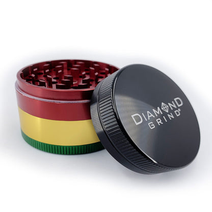 Diamond Grind 40mm 4pc Annodized Grinder - Rasta