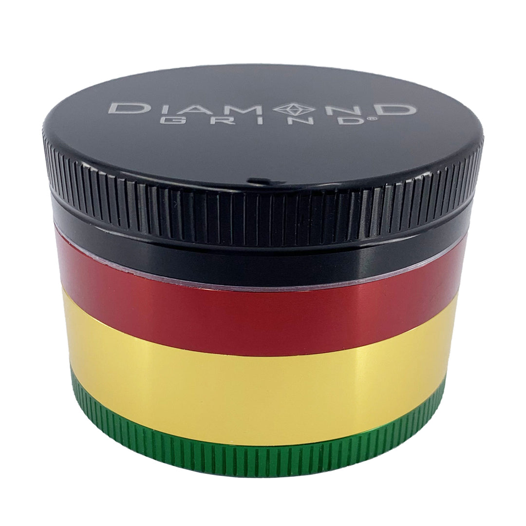 Diamond Grind 40mm 4pc Annodized Grinder - Rasta