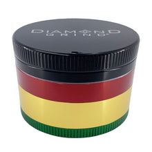 Load image into Gallery viewer, Diamond Grind 40mm 4pc Annodized Grinder - Rasta
