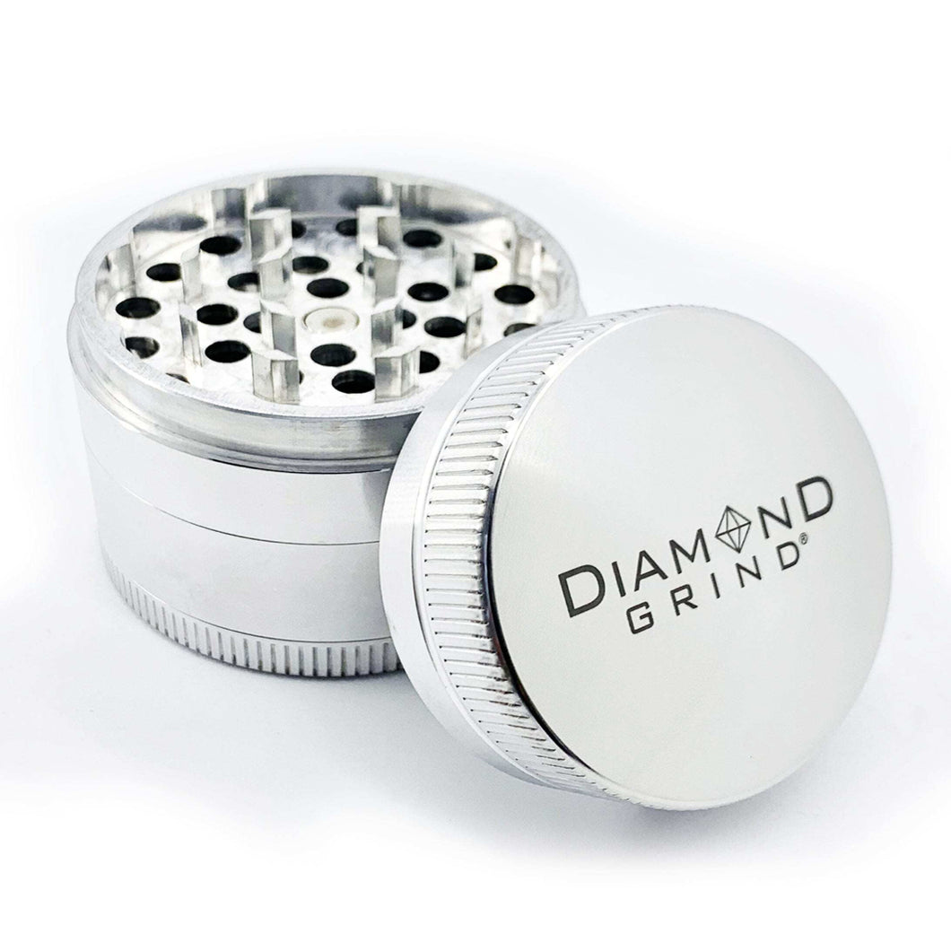 Diamond Grind 40mm 4pc Silver Grinder
