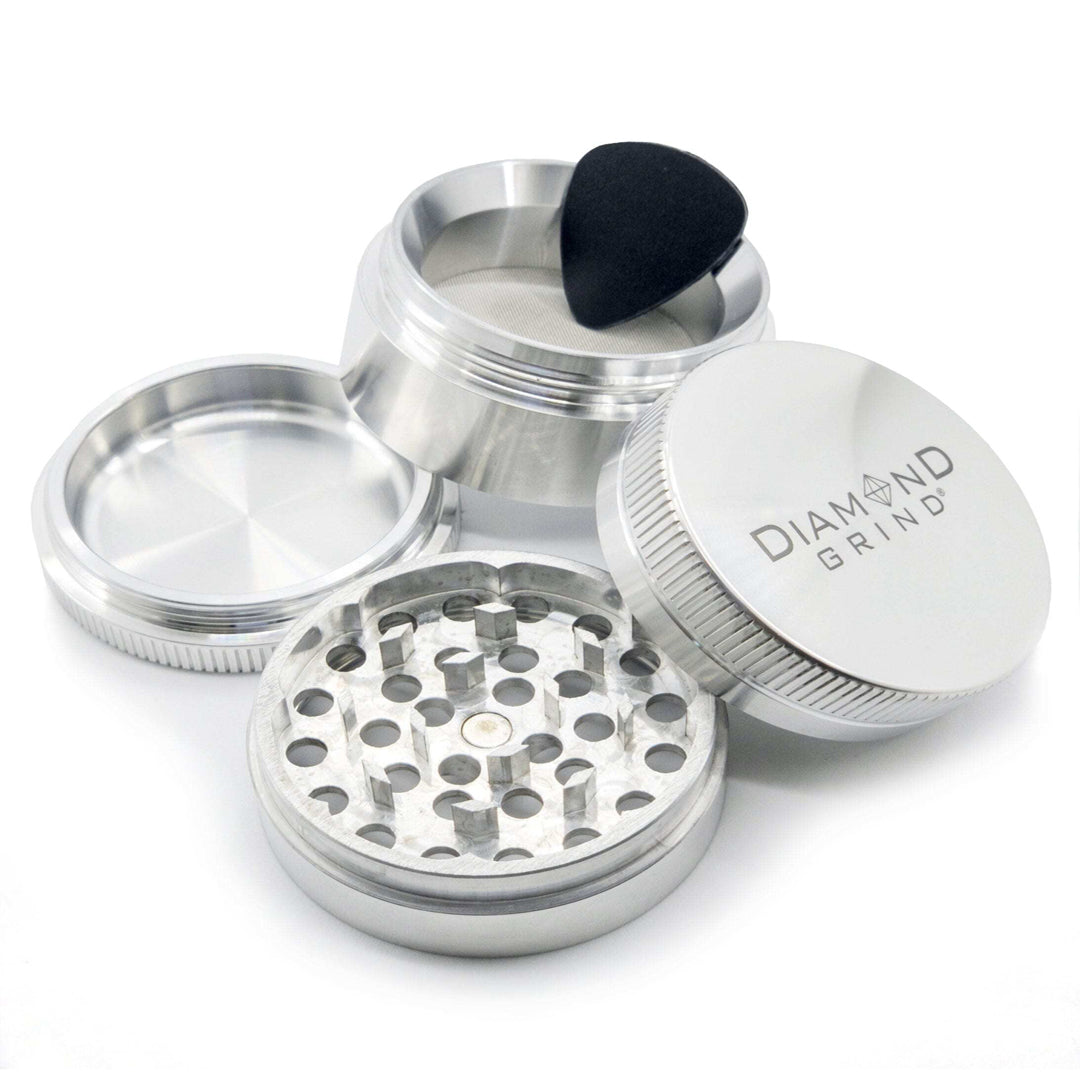 Diamond Grind 40mm 4pc Silver Grinder