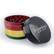 Load image into Gallery viewer, Diamond Grind 50mm 4pc Annodized Grinder - Rasta
