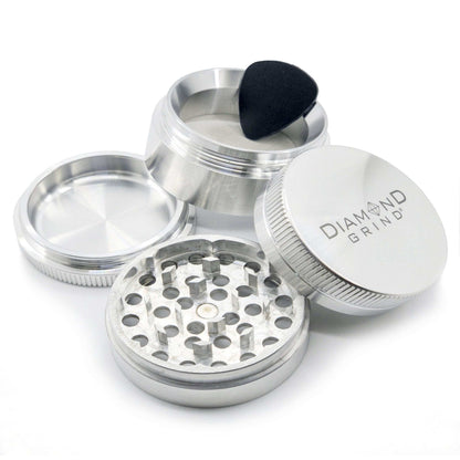 Diamond Grind 56mm 4pc Silver Grinder