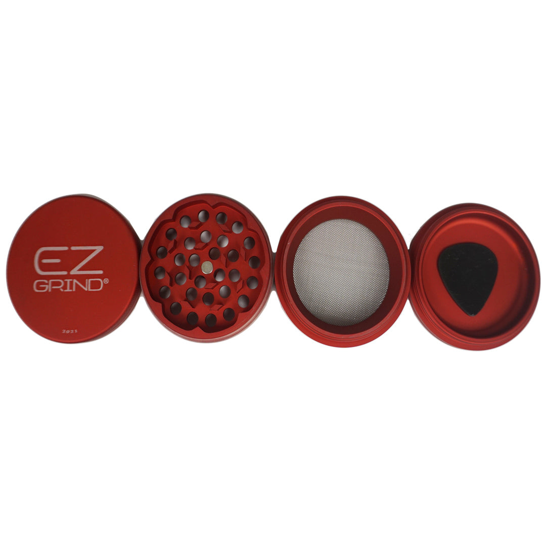 EZ Grind 40mm 4pc Matte Grinder - Red