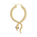 Egyptian Princess Gold Snake Hoop Earrings