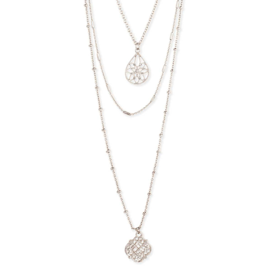 Elegant Silver Layering Necklace