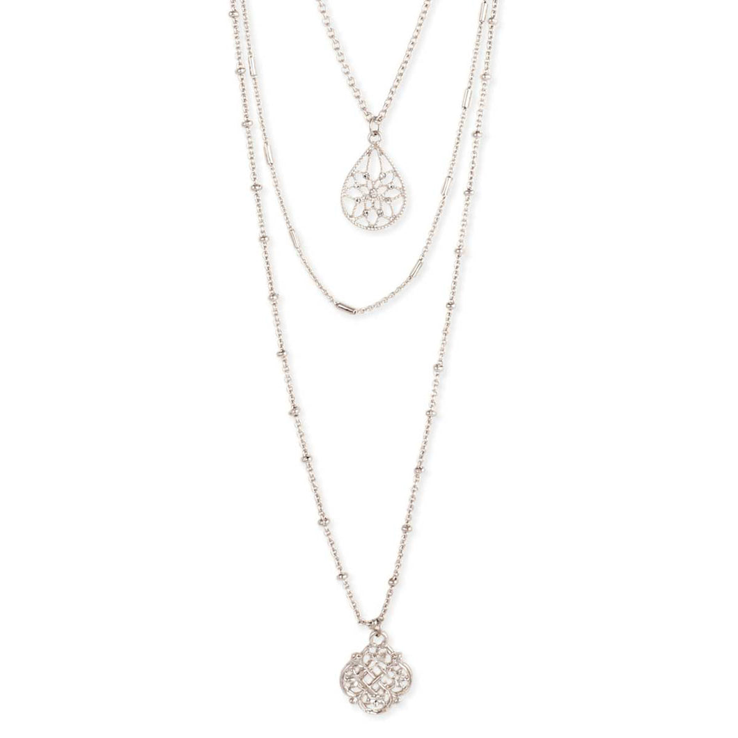 Elegant Silver Layering Necklace