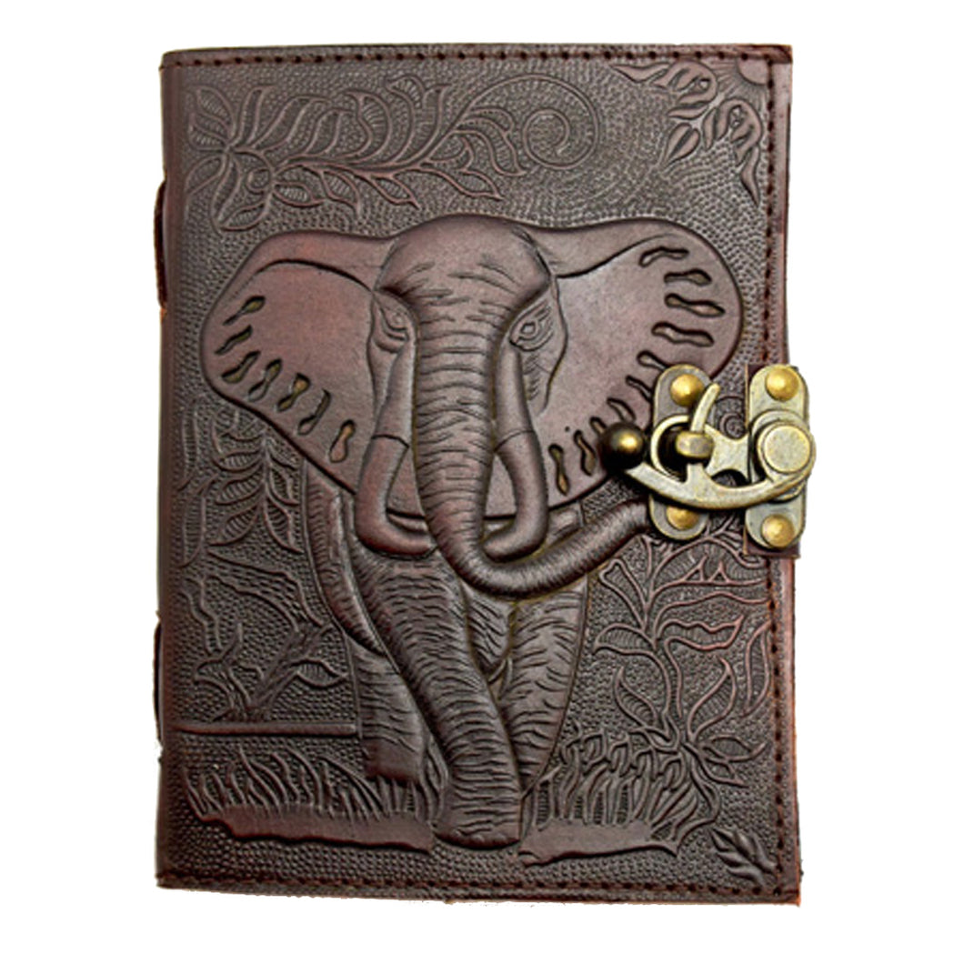 Embossed Leather Elephant Journal