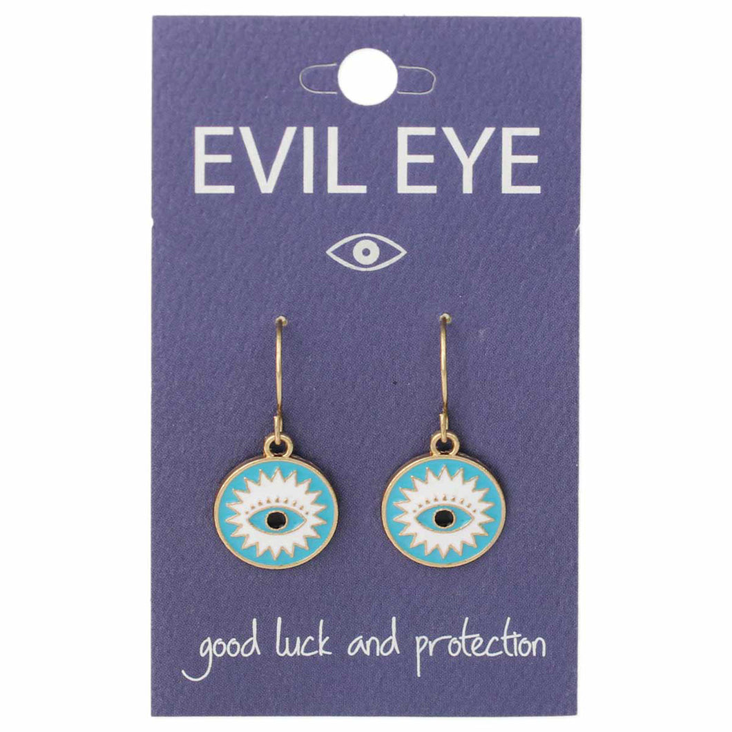 Enlightening Eye Turquoise Gold Earrings
