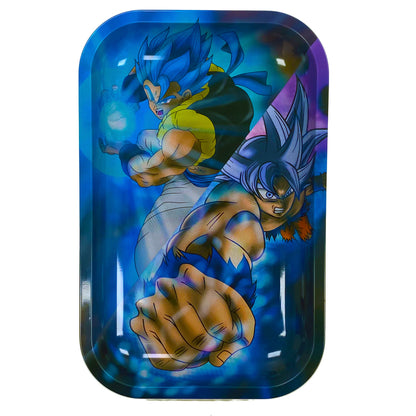 Eye Candy Goku/Gogeta Flip 3D Rolling Tray & Lid Set 7" x 11"