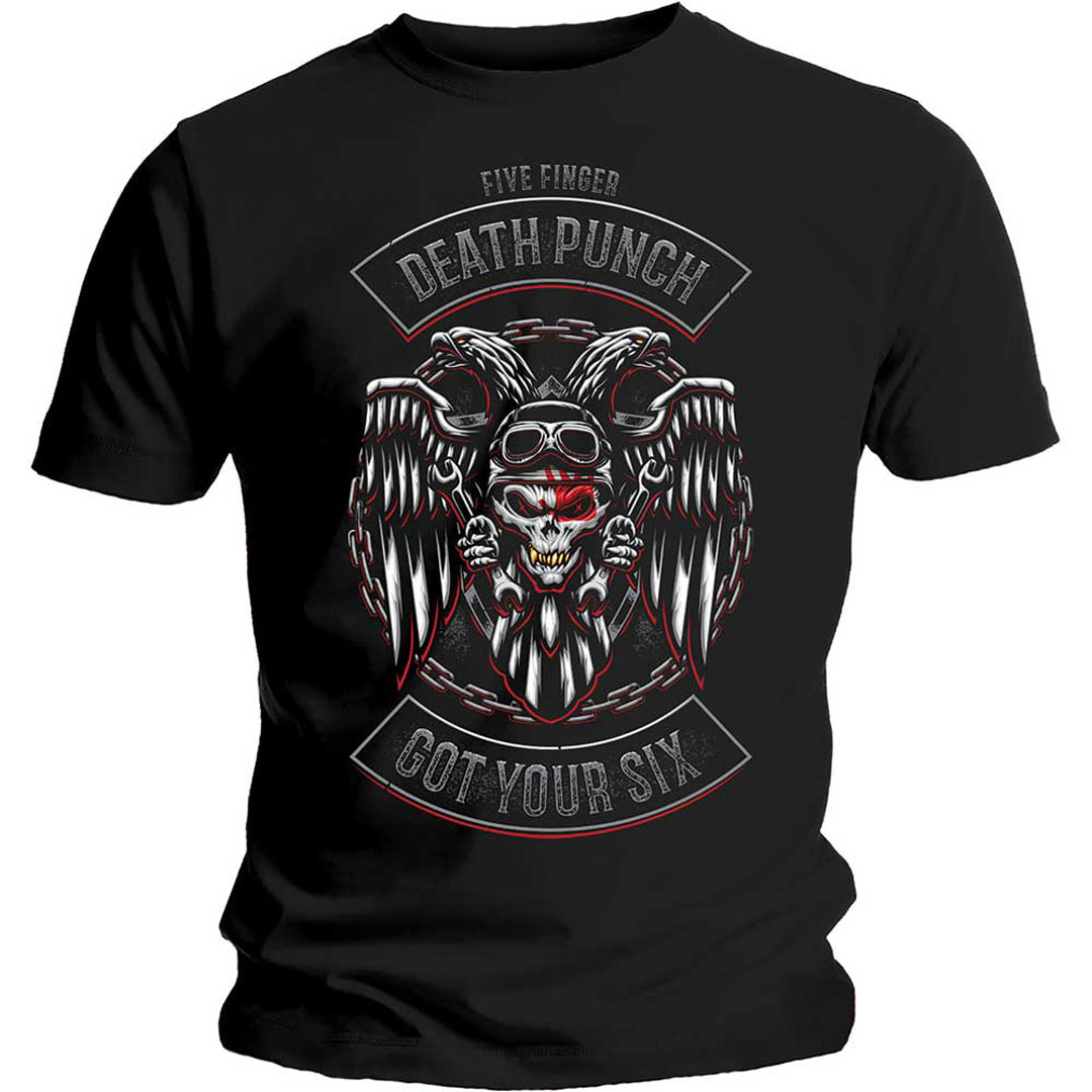 Five Finger Death Punch - Biker Badge T-Shirt