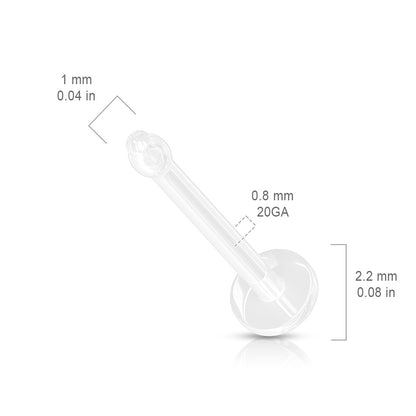 Flat Top 3/8" 18ga Bioflex Nose Retainer