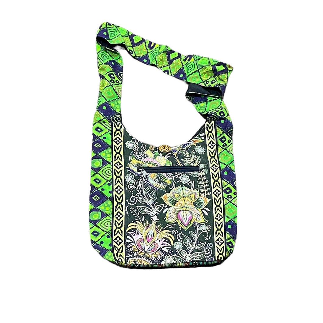 Floral Hobo Bag - Green