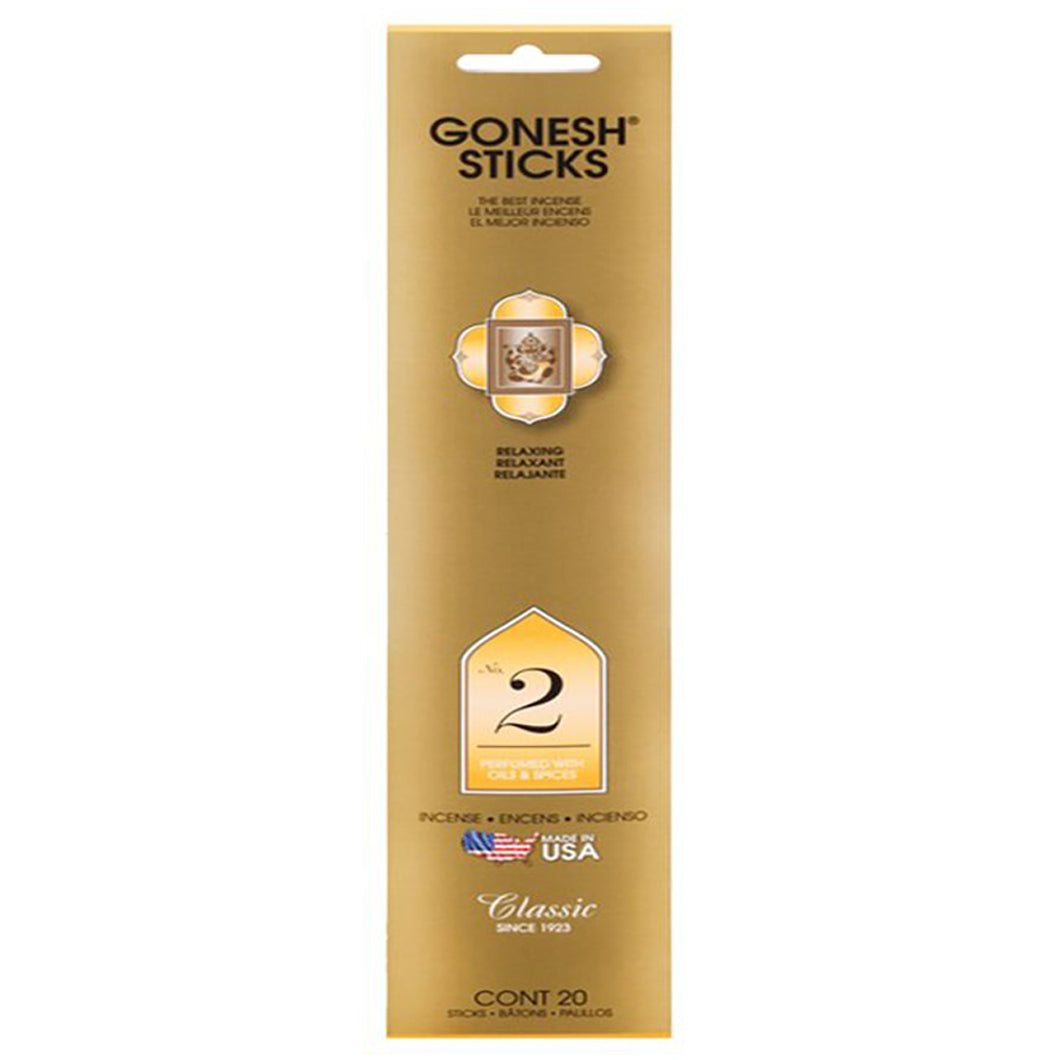 Gonesh Classic No. 2 Incense Sticks 20ct