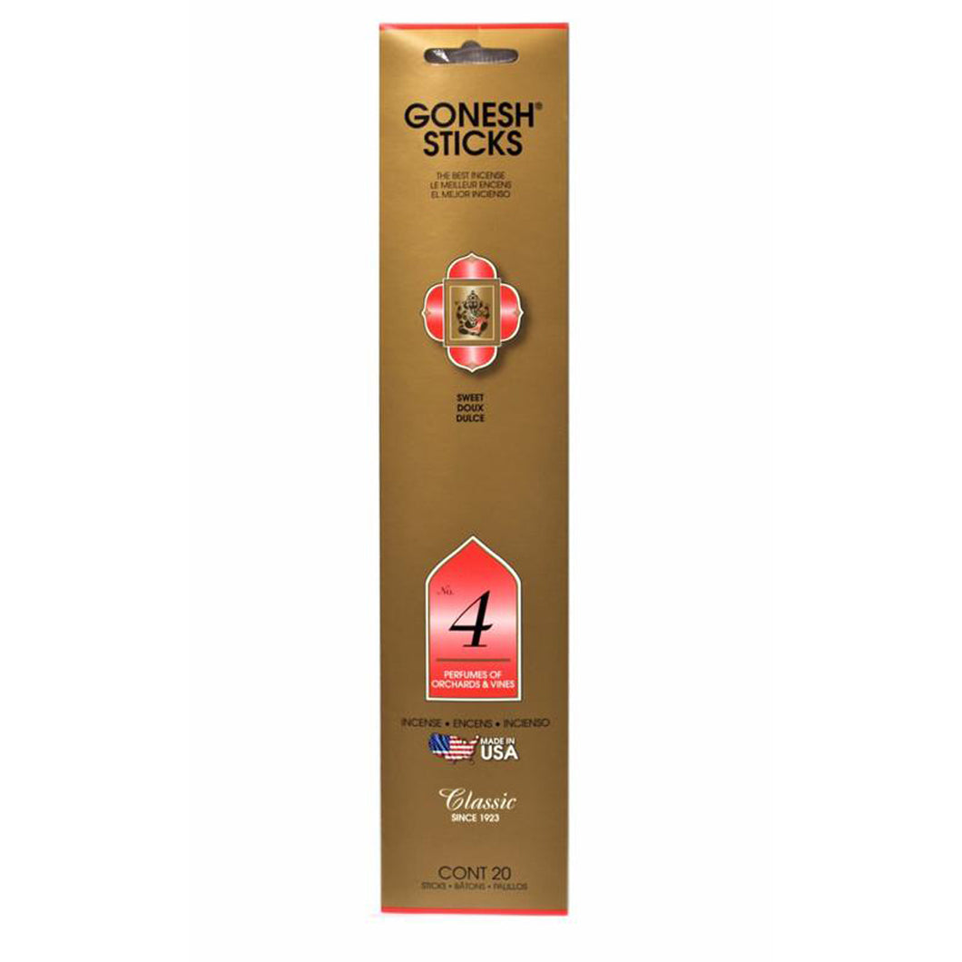 Gonesh Classic No. 4 Incense Sticks 20ct