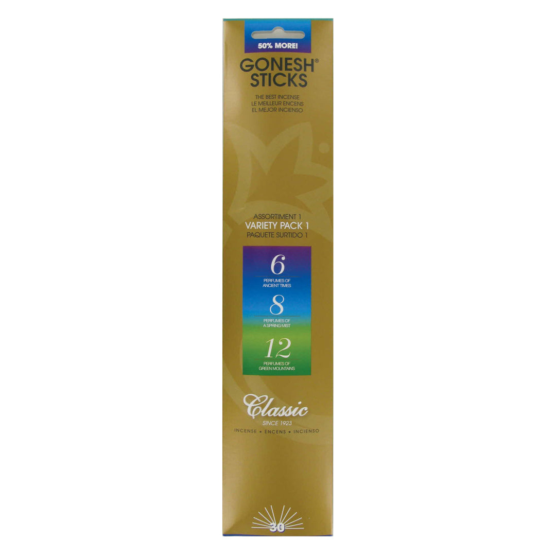 Gonesh Classic Variety #1 Incense Sticks 30ct