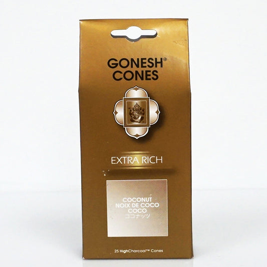 Gonesh Extra Rich Coconut Incense Cones 25ct