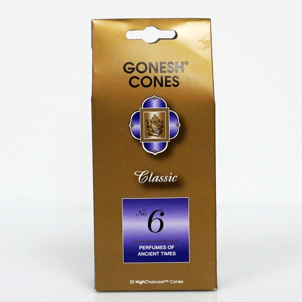 Gonesh Classic No. 6 Incense Cones 25ct