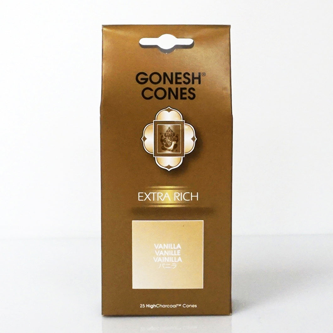 Gonesh Extra Rich Vanilla Incense Cones 25ct