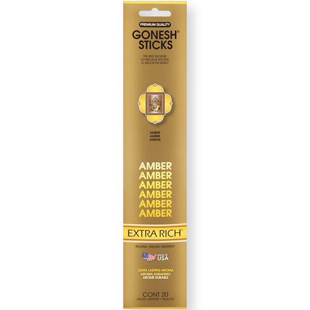 *Gonesh Extra Rich Amber Incense Sticks 20ct