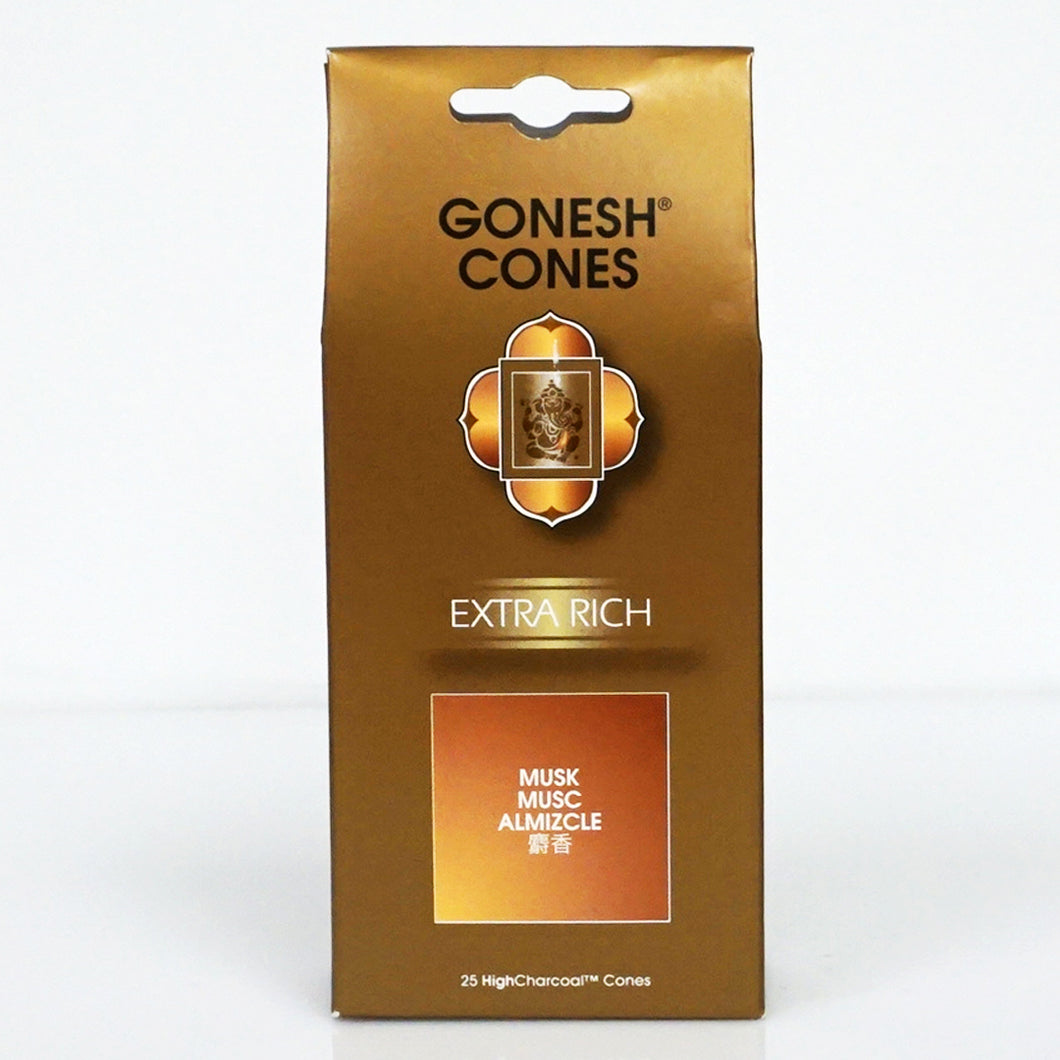 Gonesh Extra Rich Musk Incense Cones 25ct