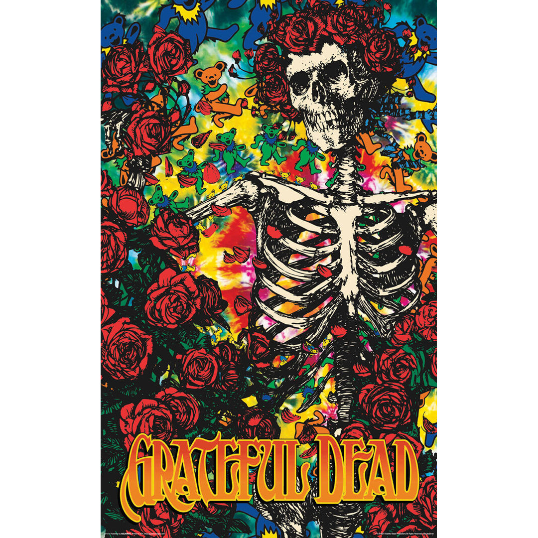 Grateful Dead Skeleton & Roses Poster
