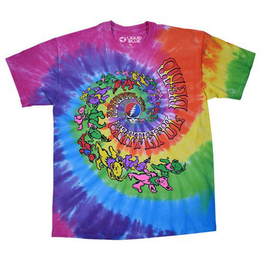 Grateful Dead - Spiral Trippy Bears Tie-Dye T-Shirt