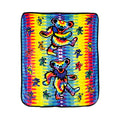 Grateful Dead Tie-Dye Bears Fleece Throw Blanket