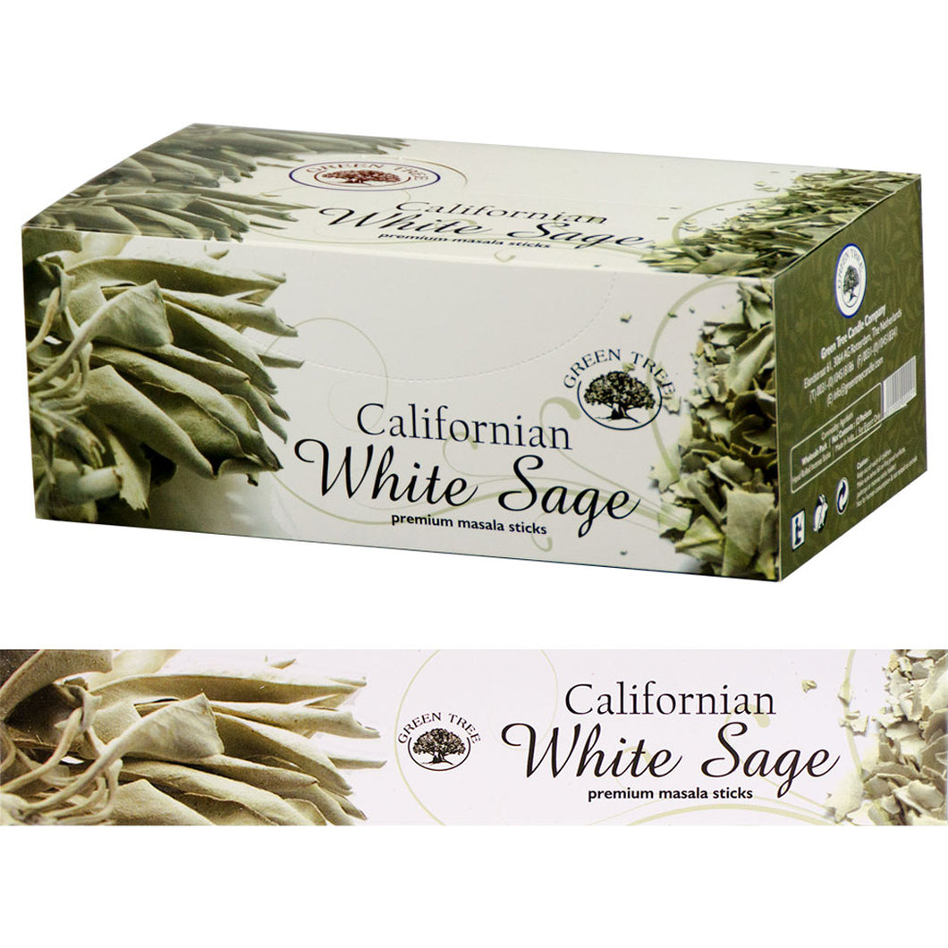 Green Tree Californian White Sage Incense Sticks 15g