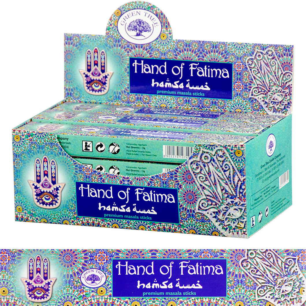 Green Tree Hand Of Fatima Incense Sticks 15g