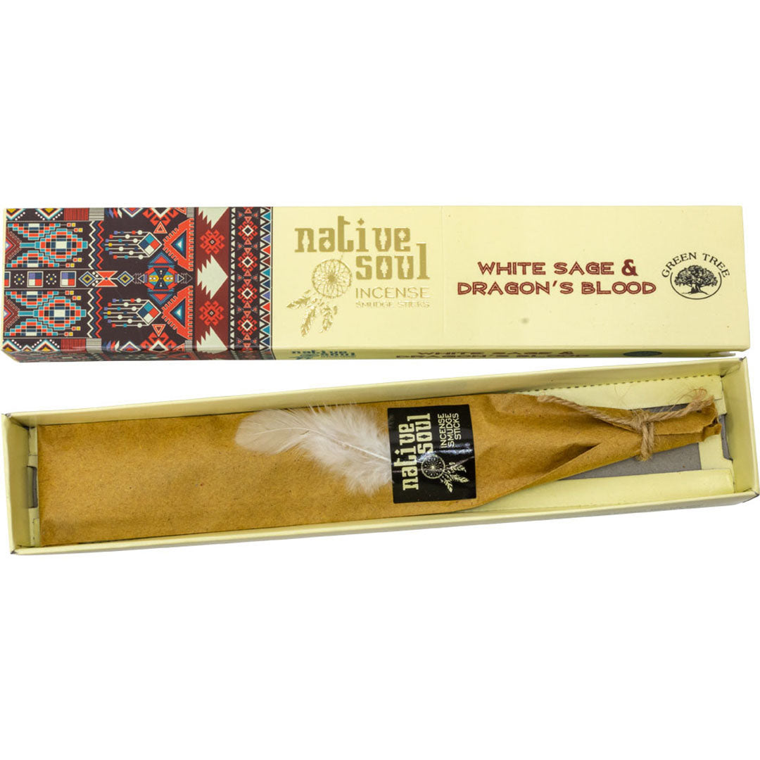 Native Soul Dragon's Blood & White Sage Incense Sticks 15g