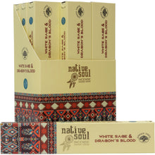 Load image into Gallery viewer, Native Soul Dragon&#39;s Blood &amp; White Sage Incense Sticks 15g
