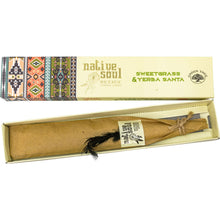 Load image into Gallery viewer, Native Soul Sweetgrass &amp; Yerba Santa Incense Sticks 15g
