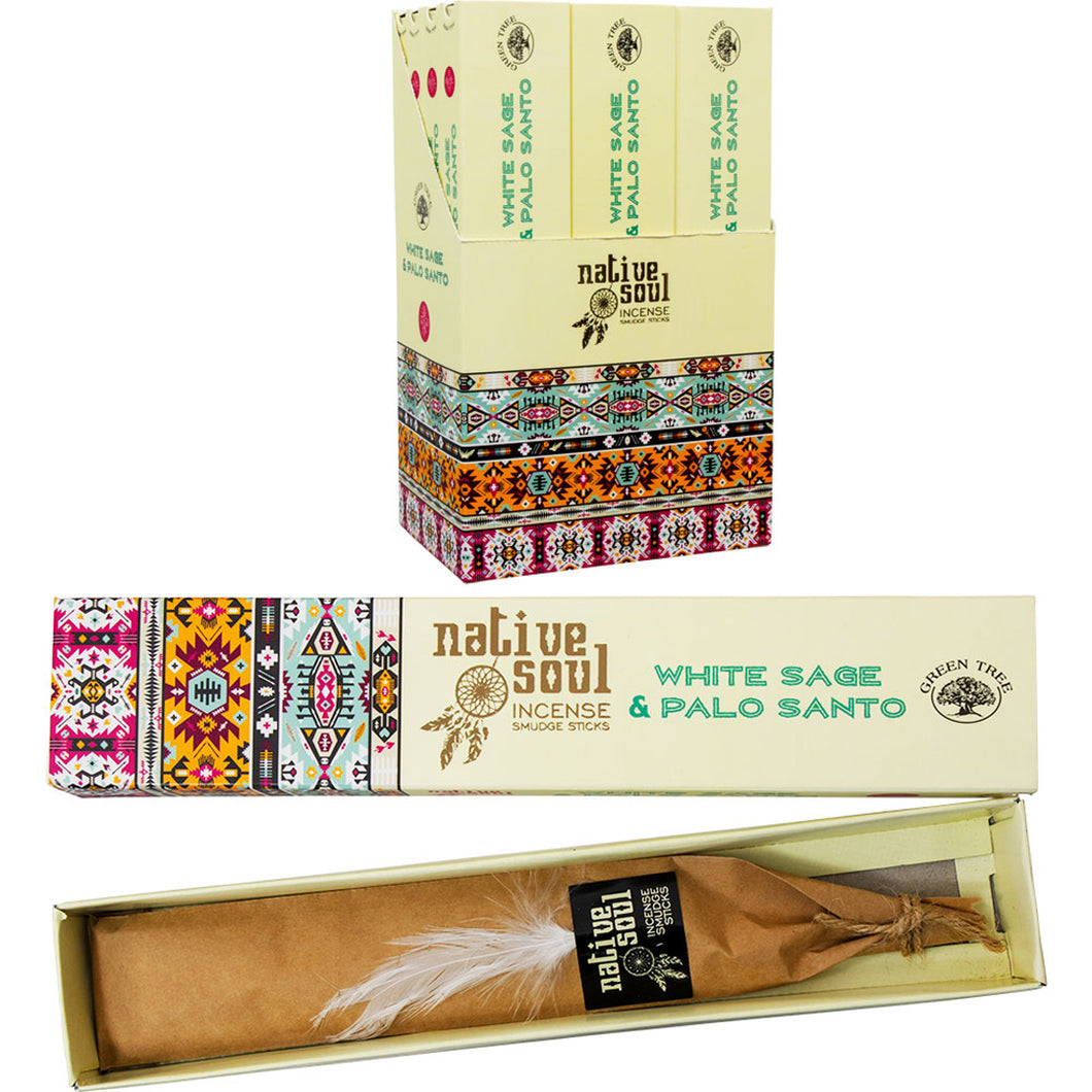 Native Soul White Sage & Palo Santo Incense Sticks 15g