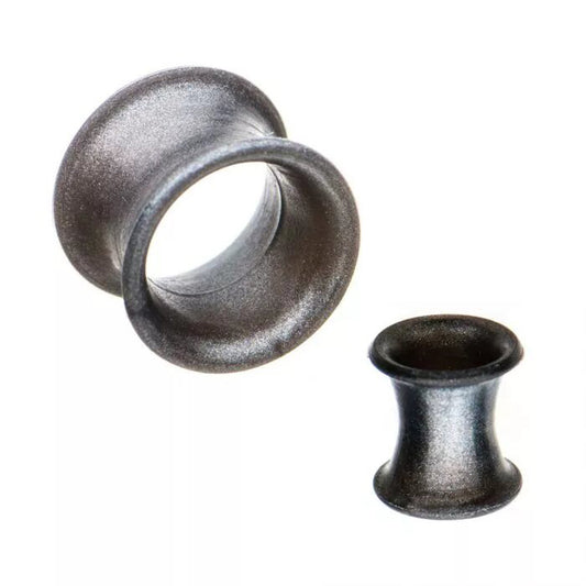 Gunmetal Gray Silicone Double Flare Plug - Single