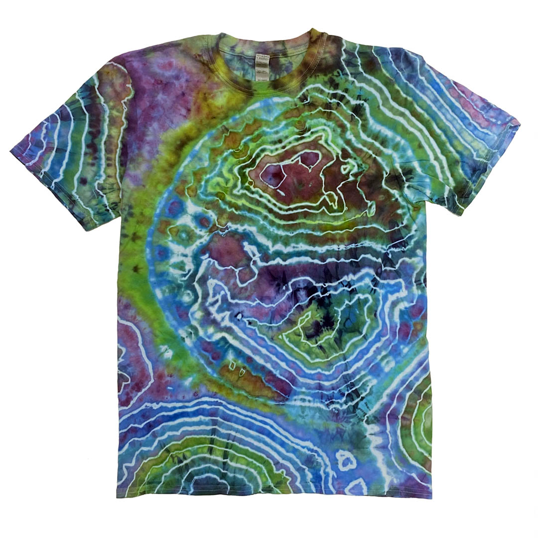 Handmade Geode Tie-Dye T-Shirt Medium