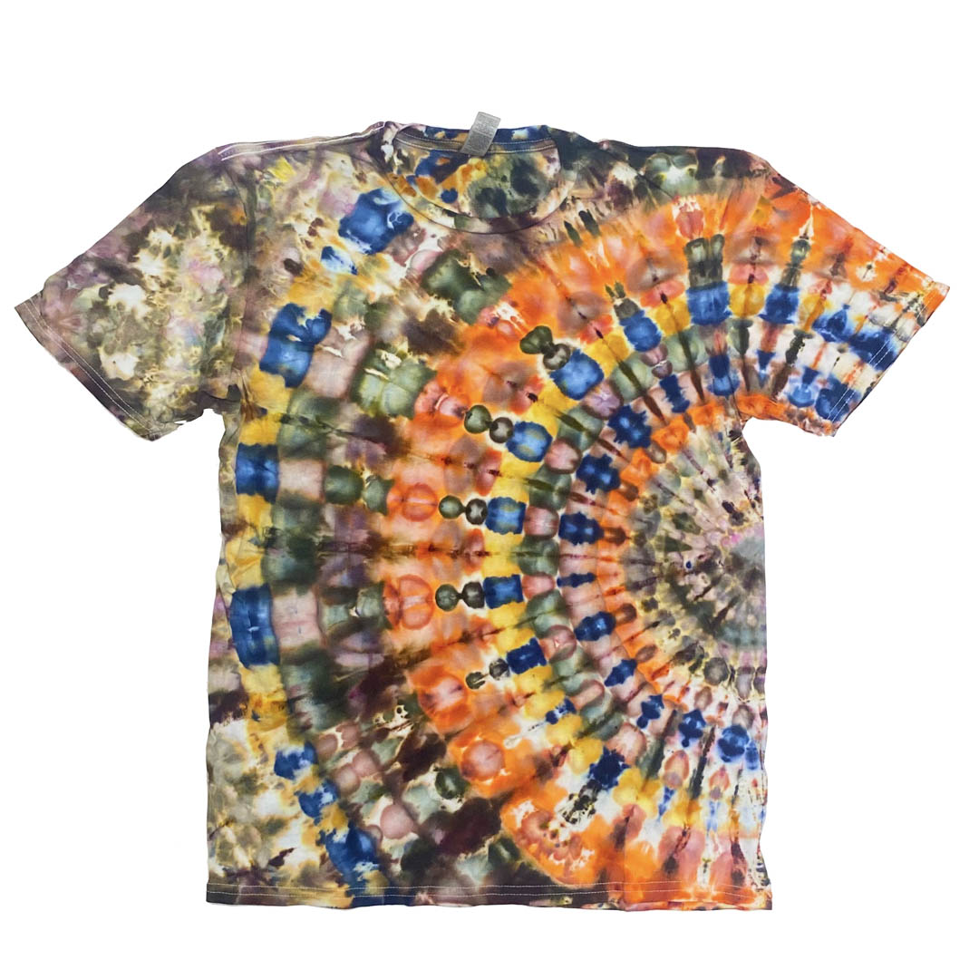 Handmade Side Pleat Tie-Dye T-Shirt Medium