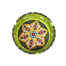 Load image into Gallery viewer, Handpainted Fractal Ashtray - Green
